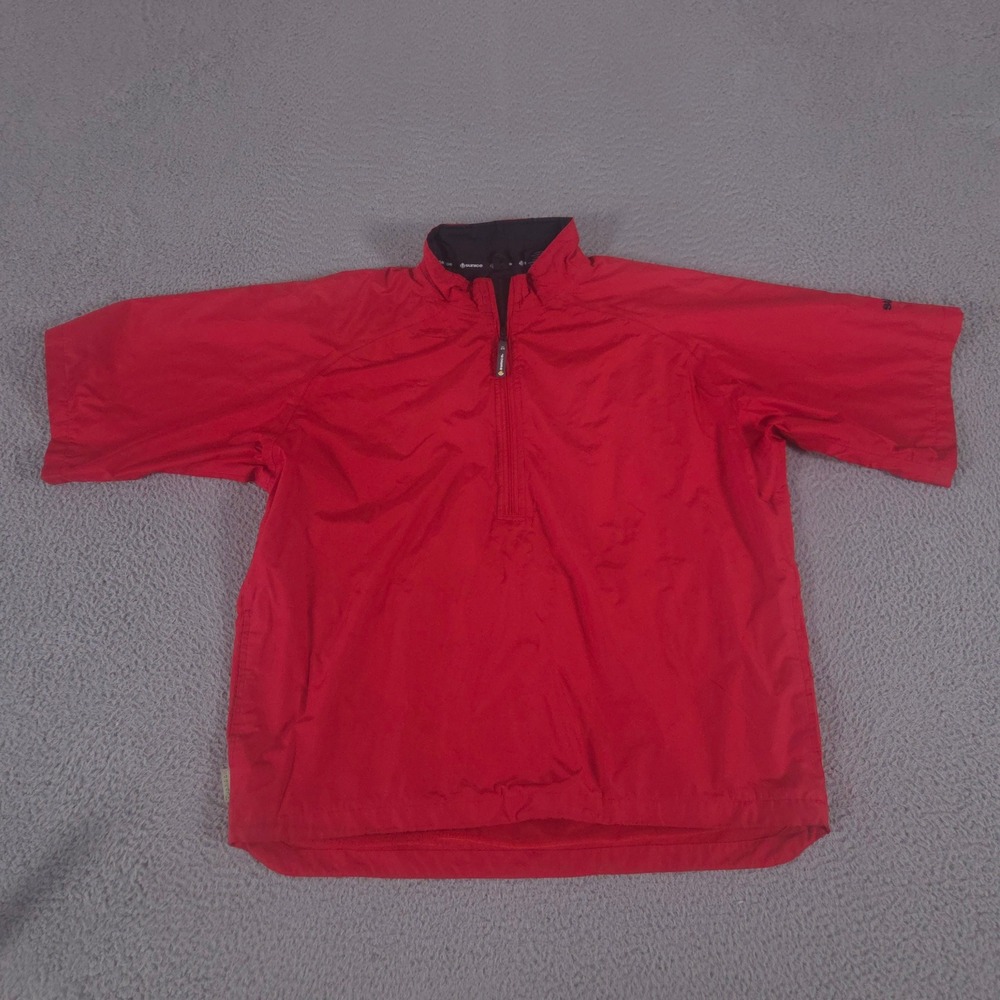 Sunice Jacket Mens L Red Typhoon Short-Sleeve Quarter-Zip Pullover Windbreaker